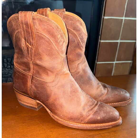 Womens Tecovas Penny, Ankle, Tan / Scotch Goat Sz 7.5 run small WORE 2 times EUC - Picture 11 of 12